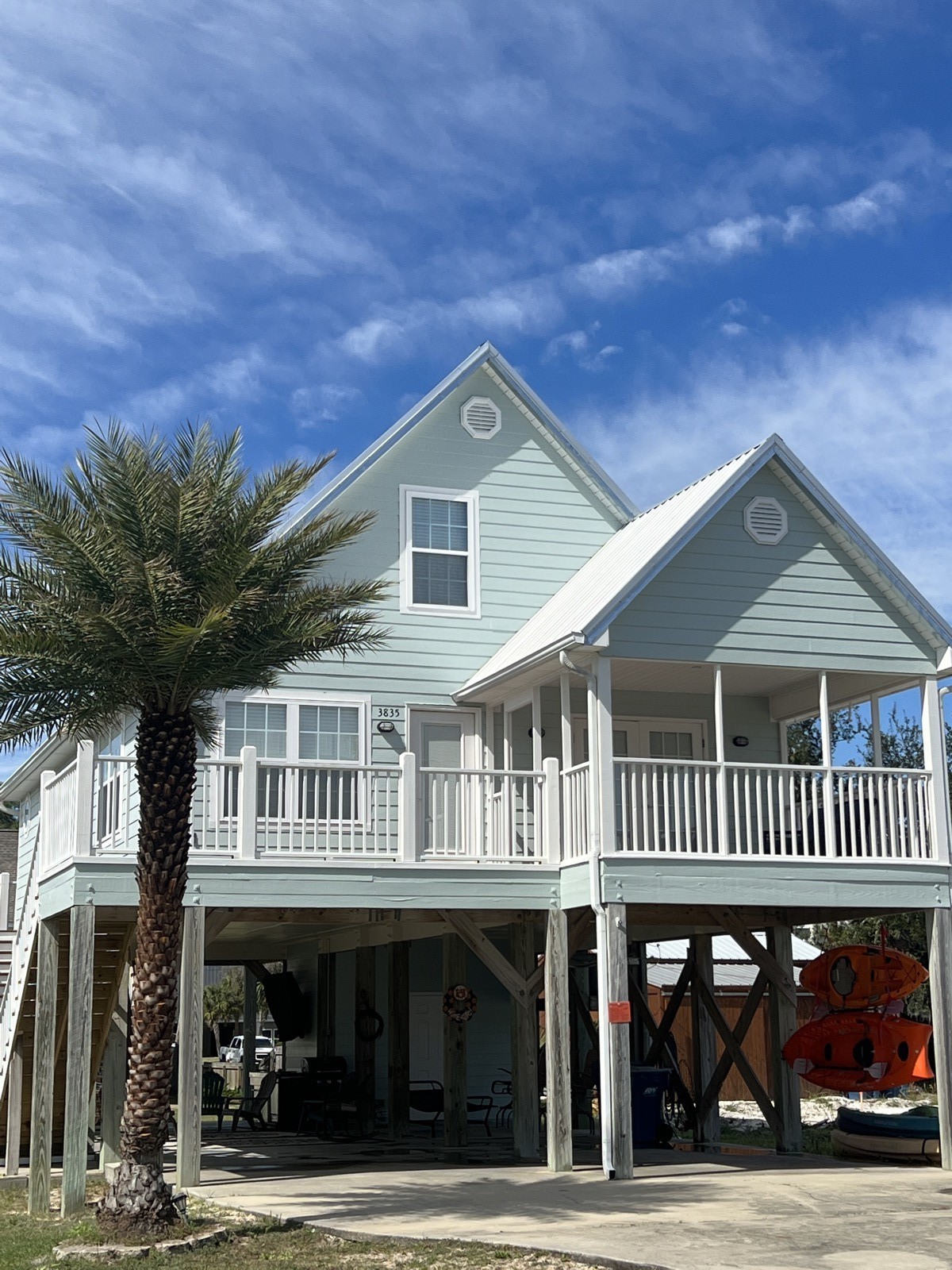 Exterior front view of 3835 Hideaway Street