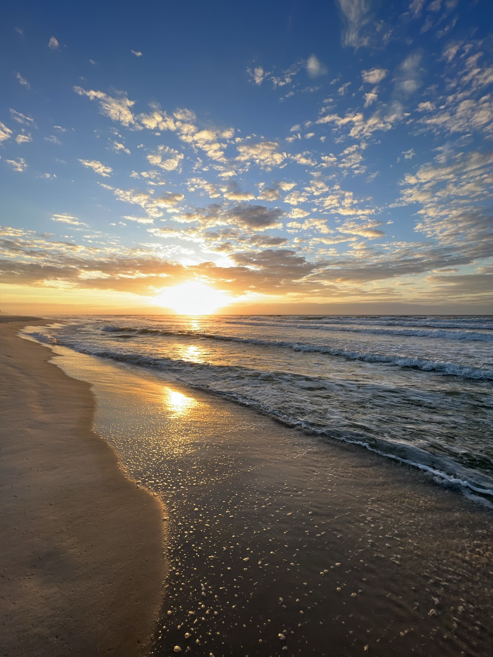 Gulf shore at sunrise